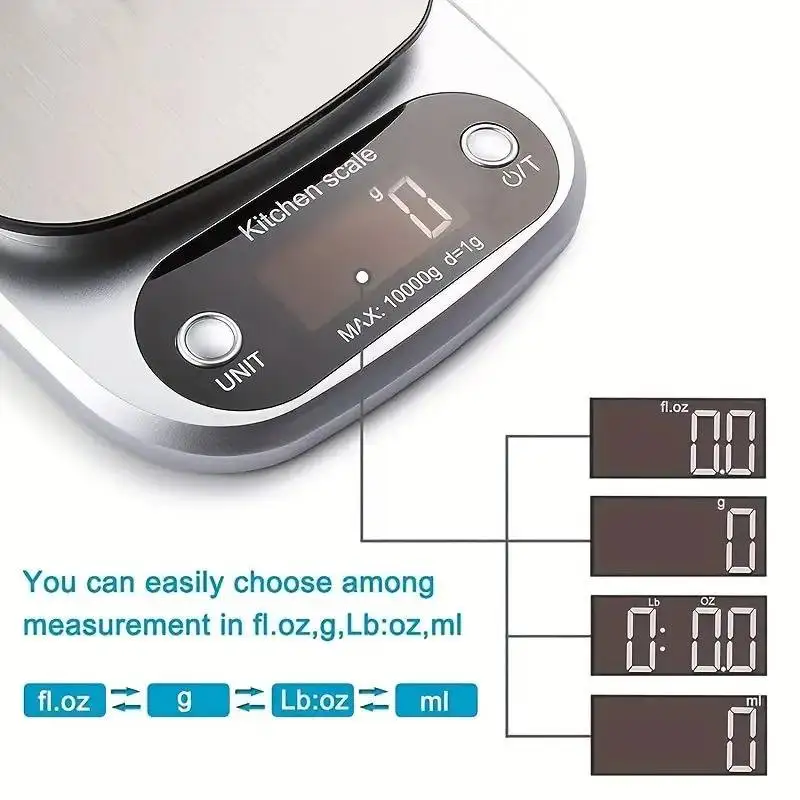 High Precision Kitchen Scale 10kg Electronic Jewelry Food Baking Scale Multifunction Measuring Tool Gram Scale Lcd Display - AliExpress 15 - Image 6