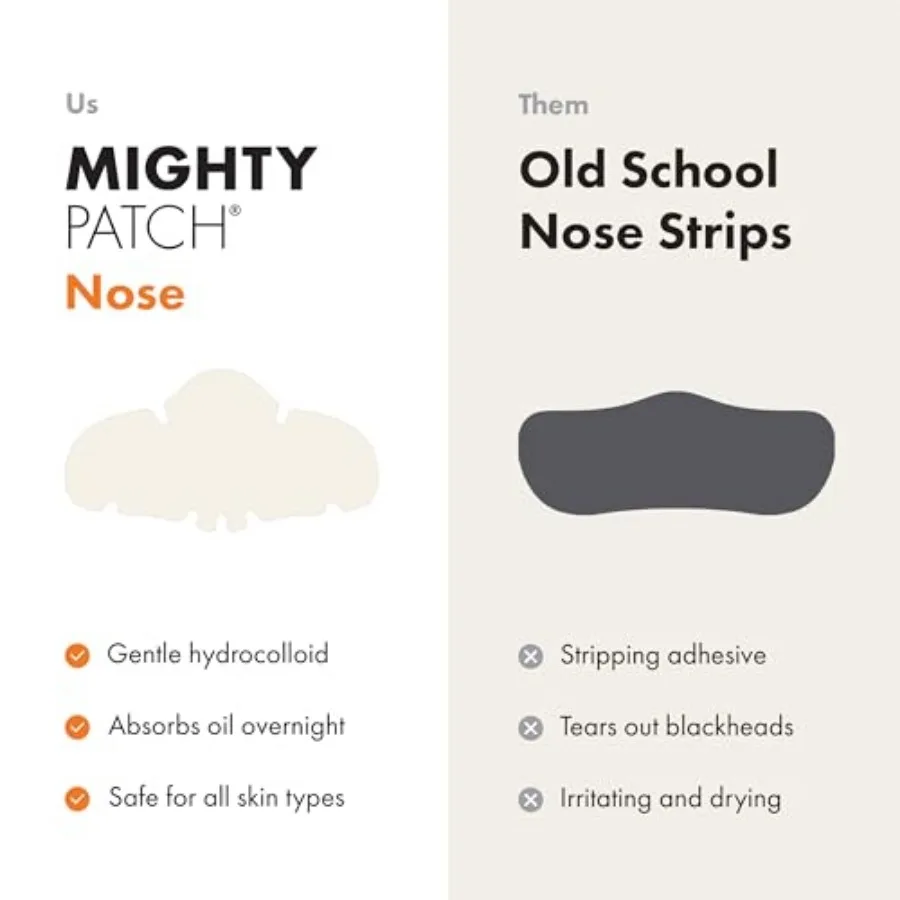 Mighty Patch Nose Pimple Patches, Large Hydrocolloid Pore Strips, Dermatologist Approved, Overnight, Pimple Stickers from, 0 co - Image 4