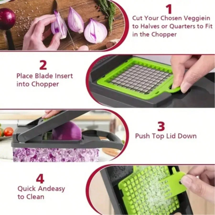 Ultimate Safe Hand Guard Vegetable Cutter (33x12cm) – Valentine's Cooking Gift - Image 5