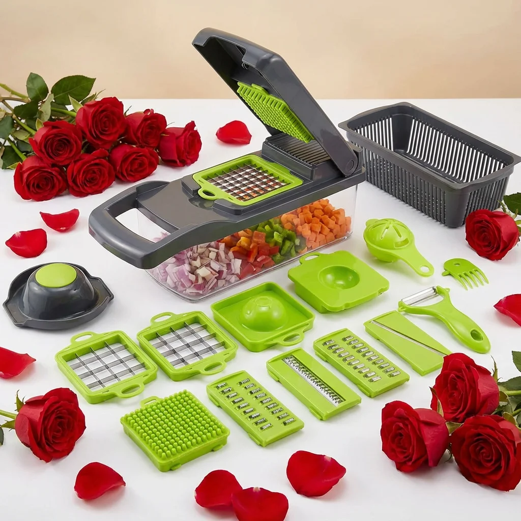 Ultimate Safe Hand Guard Vegetable Cutter (33x12cm) – Valentine's Cooking Gift