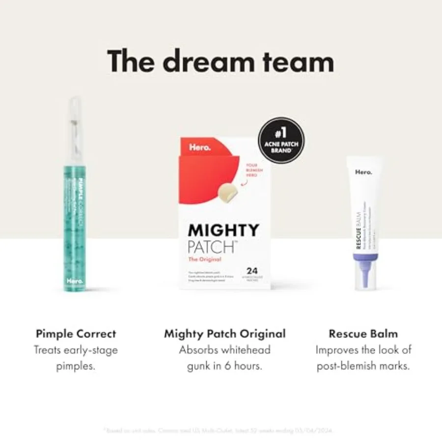 Mighty Patch Original patch from Hero Cosmetics The # Hydrocolloid Acne Pimple Patch for Shrinking Zits and Whiteheads in use; - Image 5
